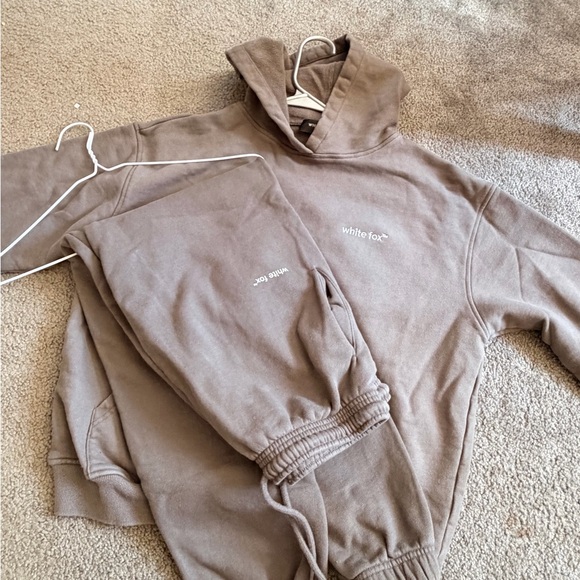 White Fox Boutique Tops - White Fox Boutique Brown Hoodie and Joggers Set